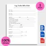 Log Trailer Bill of Sale
