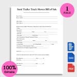 Semi Trailer Truck Mower Bill of Sale