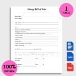 Sheep Bill of Sale