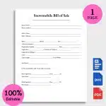 Snowmobile Bill of Sale