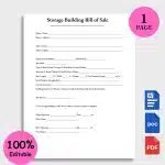 Storage Building Bill of Sale