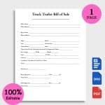 Truck Trailer Bill of Sale