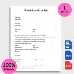 Wheelchair Bill of Sale
