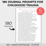 180 Journal Prompts for Childhood Trauma