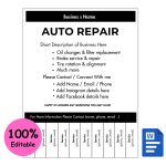 Auto Repair Tear-off Flyer