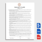 Ballet Class Liability Waiver