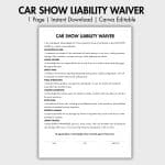 Car Show Liability Waiver