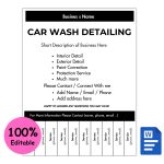 Car Wash Detailing Tear-off Flyer
