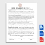 DOG BOARDING Liability Waiver
