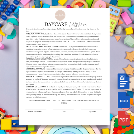 Daycare Liability Waiver