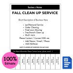 Fall Clean Up Service Tear-off Flyer