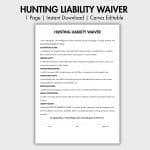 Hunting Liability Waiver