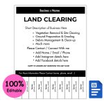 Land Clearing Tear-off Flyer
