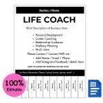 Life Coach Tear-off Flyer