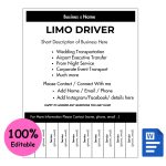 Limo Driver Services Tear-off Flyer