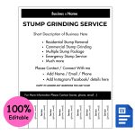 Stump Grinding Service Tear-off Flyer