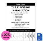 Tile Flooring Installation Tear-off Flyer