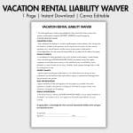 VACATION RENTAL LIABILITY WAIVER