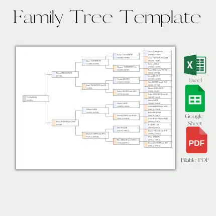 5 generation family tree template google sheet excel pdf