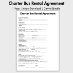 Charter Bus Rental Agreement