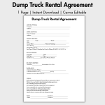 Dump Truck Rental Agreement