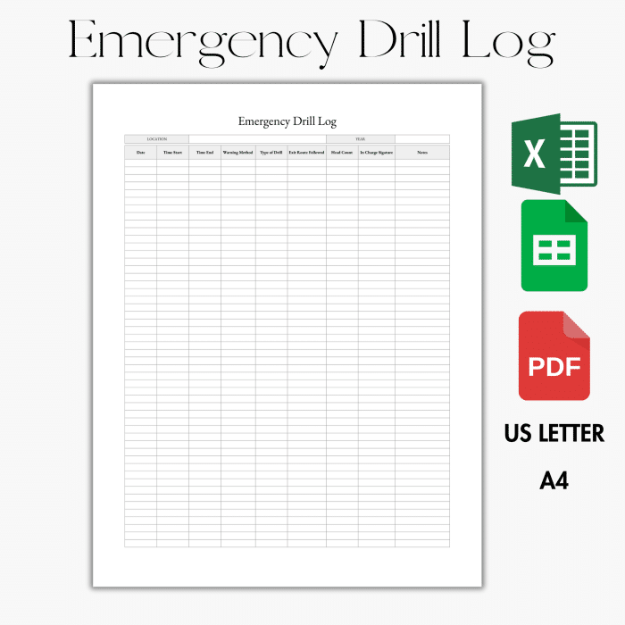 Emergency Drill Log