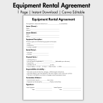 Equipment Rental Agreement