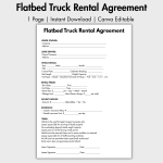 Flatbed Truck Rental Agreement