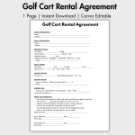 Golf Cart Rental Agreement