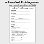 Ice Cream Truck Rental Agreement