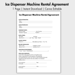 Ice Dispenser Machine Rental Agreement