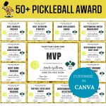 Pickleball Award Certificates