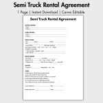 Semi Truck Rental Agreement