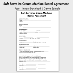 Soft Serve Ice Cream Machine Rental Agreement