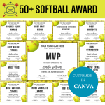 Softball Award Certificates