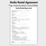 Studio Rental Agreement