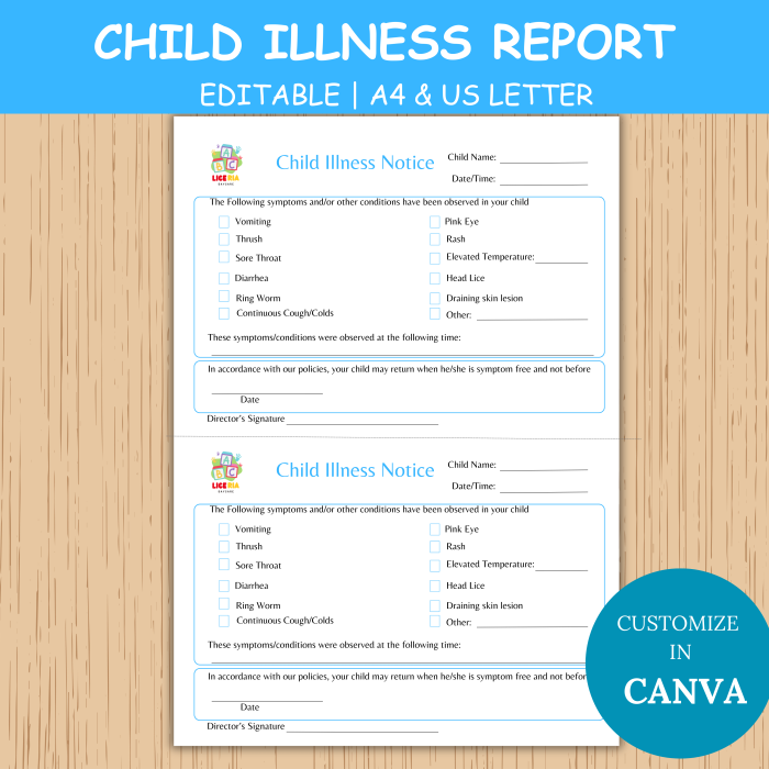 child illness report
