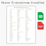 Boost Testosterone, Testosterone Booster, Food List, Grocery List, Shopping List, Food Guide, List Printable, Food Journal, Healthy Eating