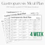 PDF Printable Gastroparesis Meal Plan 4 Weeks