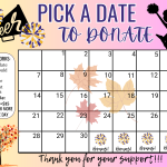 September cheer Pick a Date to Donate,fundraiser calendar,Fundraiser, pay the date, cheer fundraiser, sponsor my season fundraiser, cheer