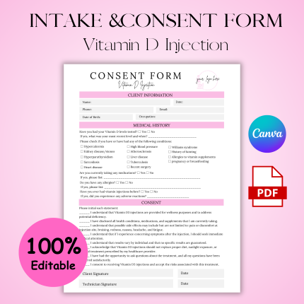 Vitamin D Injection Intake and Consent Form