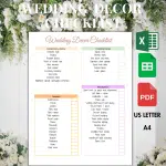 Editable Google Sheet & Excel PDF Printable Wedding Decor Checklist.Wedding Decor Checklist | Wedding Reception Decor Checklist | Wedding Ceremony Decor Checklist | Printable Wedding Day Decor Checklist