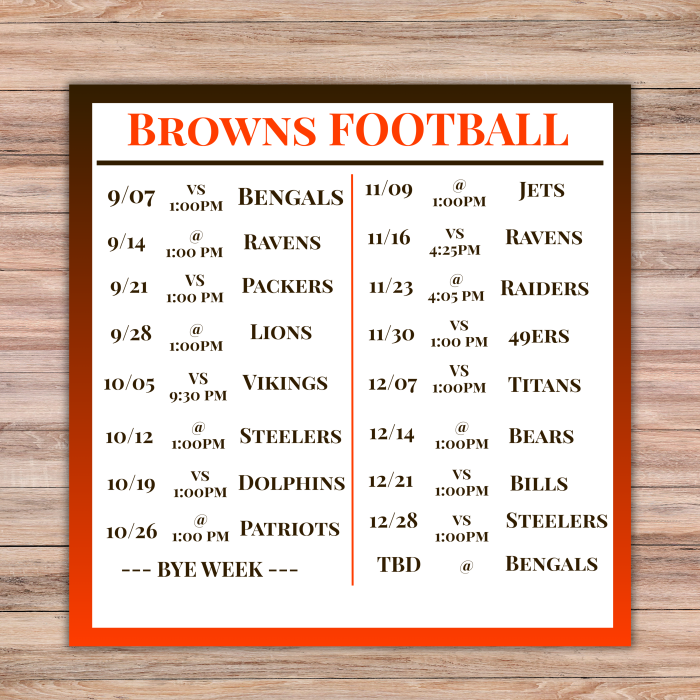 cleveland browns schedule 2025