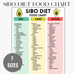 SIBO Diet Food List, Printable Low FODMAP Chart, Gut-Friendly Grocery, Ibs Grocery List, Fodmap Food Chart Printable, Eat Limit Avoid Food