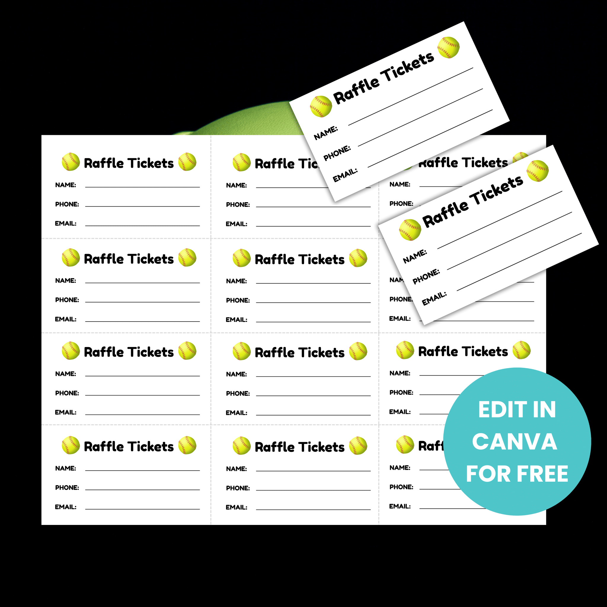 Editable Gun Raffle Ticket