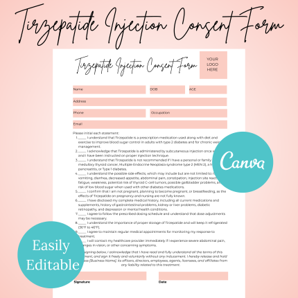 Tirzepatide Injection Consent Form