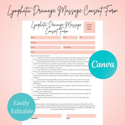 lymphatic drainage massage consent form