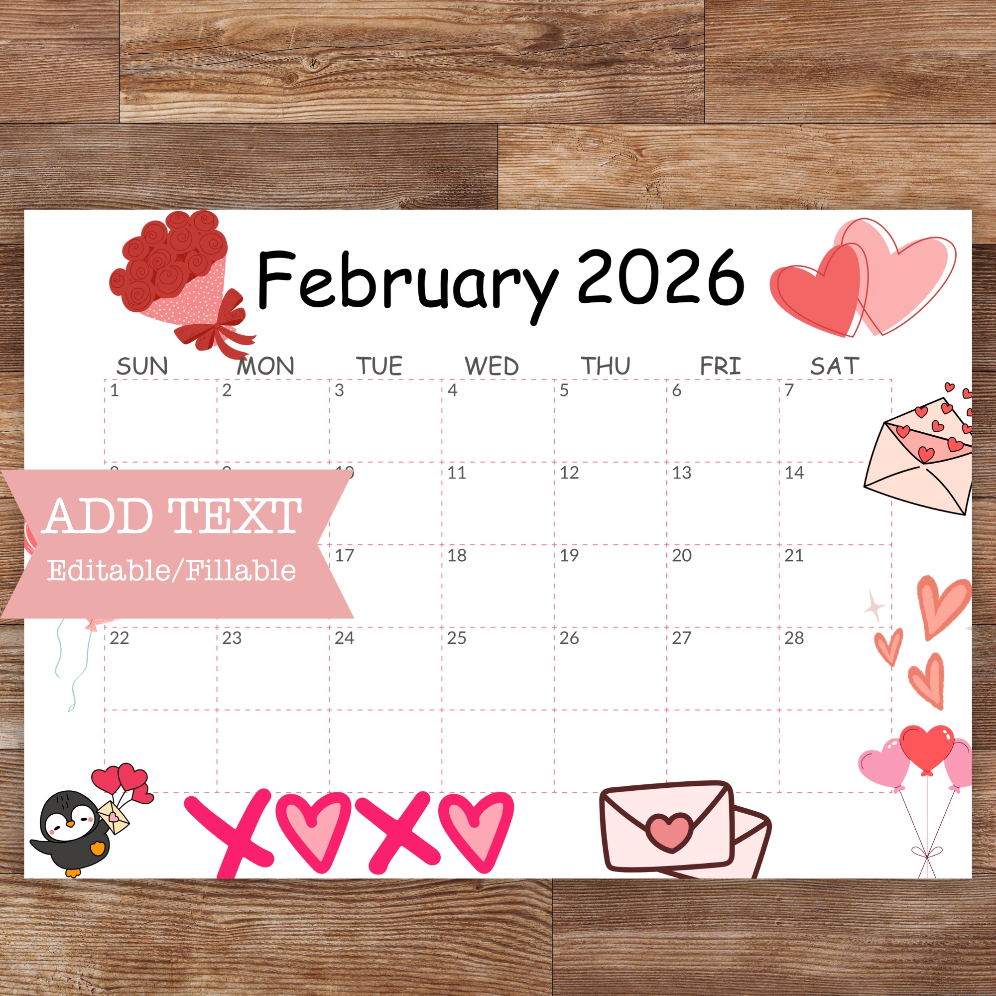February Calendar 2026 February Calendar 2026