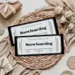 Snow Boarding Gift Certificate EDITABLE, Snow Boarding Gift Voucher Printable, Snow Boarding Coupon, Last Minute Gift Idea, Any Occasion