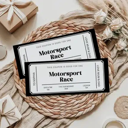 motorsport race Gift Certificate EDITABLE, motorsport race Gift Voucher Printable, motorsport race Coupon, Last Minute Gift Idea, Any Occasion